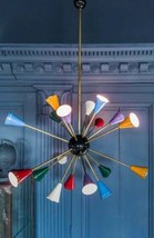 Mid Century Style Multicolored Socket Sputnik Chandelier Ceiling Light Fixture - £192.38 GBP