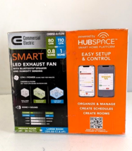 Commercial Electric 80/110 CFM Ceiling Exhaust Fan Smart LED Bluetooth S... - $146.61