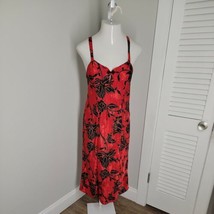 Expressions Vintage Cute Nightgown Lingerie Dress ~ Sz M ~ Red &amp; Black ~ Midi - £17.56 GBP