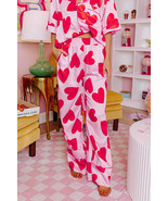 Pink Valentine Heart Short Sleeve Shirt Pajama Set - $5,602.79 MXN