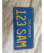 1970 California SAMPLE License Plate Tag 1969 123 SAM - €42,79 EUR