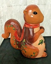 Hand Carved and Hand Painted Wooden Squirrel 10.25&quot; Tall Adorable! - £26.23 GBP