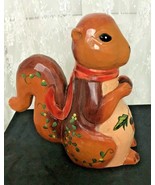 Hand Carved and Hand Painted Wooden Squirrel 10.25&quot; Tall Adorable! - £26.23 GBP