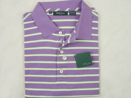 NEW! Bobby Jones Fine Cotton Golf (Polo) Shirt!  M   Lavender Striped - $49.99