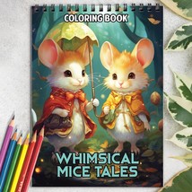 Whimsical Mice Tales Spiral-Bound Coloring Book for Adult to Stress Relief - £16.03 GBP