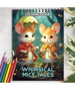 Whimsical Mice Tales Spiral-Bound Coloring Book for Adult to Stress Relief - £16.25 GBP