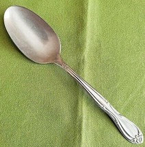 Soup Spoon AMP2 Americana Products Stainless Glossy USA 7&quot; Floral Tip #1... - £4.72 GBP