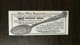 Vintage 1909 1847 Rogers Bros Silver Plate Superiority Original Ad 721 - £5.22 GBP