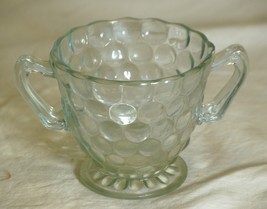 Bubble Blue Glass Sugar Bowl Anchor Hocking USA - £19.41 GBP