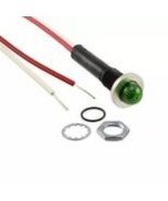 6091m512v panel mount indicator round led 12v wire green curus 6091m5-12v - $11.07
