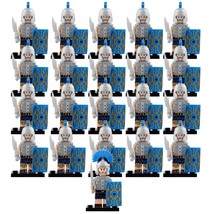 21pcs Medieval Roman Legion Centurion Soldiers Blue Armour Minifigures - £27.17 GBP
