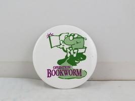 Vintage Library Pin - Operation Bookworm - Celluloid Pin  - £11.81 GBP