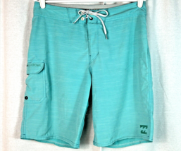 Billabong Platinum X Teal Blue Surf Board Shorts Sz 30 w/ Drawstring &amp; Pocket - £11.68 GBP