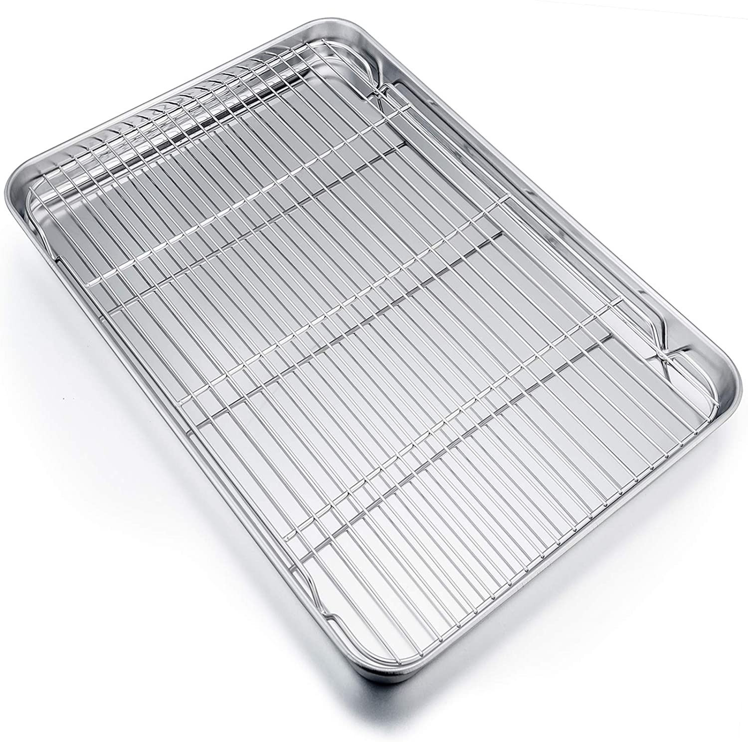 Extra Large Baking Sheet And Rack Set, Stainless Steel Cookie Sheet Bak