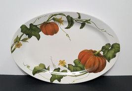 NEW Pottery Barn Large Rustic Pumpkin Serving Platter 19.25&quot; l x 13.5&quot; w... - £109.83 GBP