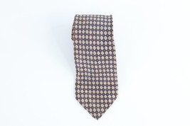 Vintage 40s 50s Rockabilly Distressed Geometric Silk Neck Tie Wedding Suit Tie - £19.74 GBP
