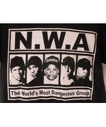  Ruthless Records NWA LineUp T-shirt HIPHOP EASY E DRE ICE CUBE Black Sz... - £10.43 GBP