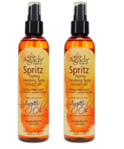 Agadir Argan Oil Spritz Extra Firm Hold Spray 8 oz (Pack of 2) - £18.82 GBP