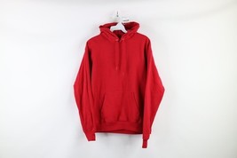Vintage Streetwear Mens Size Small Faded Blank Hoodie Sweatshirt Cherry Red - $831.34 MXN