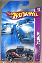 2007 Hot Wheels #62 Hummer 2/4 Hummer H3T Concept Blue w/ORUT5 Spoke Wheels - £6.37 GBP