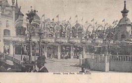 Coney Island Amusement Park~Luna PARK-ARCADE Postcard - £6.40 GBP