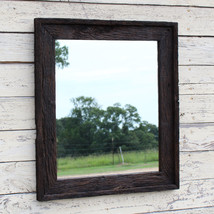 The Post & Beam Walnut Finished Antique Oak Rustic Mirror 3.5"--(All Sizes) -The - £45.55 GBP