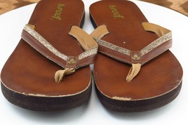 Reef Sz 10 M Brown Flip Flop Synthetic Women Sandals - £15.53 GBP