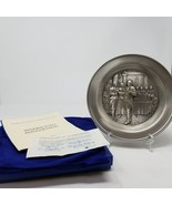 1977 Marcel Jovine Plate 8.5&quot; Washington&#39;s Inauguration Bicentennial Pewter - £25.86 GBP