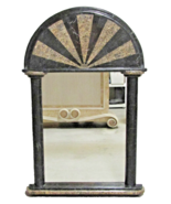 Large Maitland-Smith Style Tessellated Stone Classical Fan Top Wall Mirror - $1,183.05