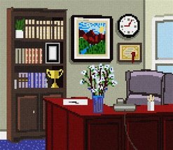 Pepita Needlepoint Canvas: Office Space, 12&quot; x 10&quot; - £61.63 GBP+