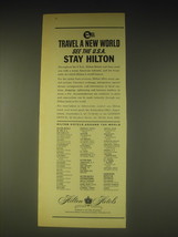 1962 Hilton Hotels Ad - Travel a new world see the U.S.A. stay Hilton - £14.78 GBP