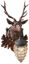 Wall Sconce MOUNTAIN Lodge Regal Stag Deer Left-Facing Globe Left 1-Light - £437.64 GBP