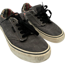 vans men&#39;s comfort deluxe grey lace-up skateboard sneakers size 8 - $450.73 MXN