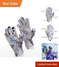 Stylish Sol Armis Fishing Gloves - UV Protection with Prym1 Camo, Large-... - $37.57
