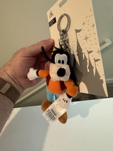 Disney Parks Goofy Plush Doll Keychain with Lobster Claw and Charm NEW image 2