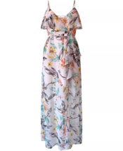 Bcb Generation Aloha Floral Chiffon Maxi Dress Nwt Small - £29.23 GBP