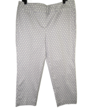 ANN TAYLOR  Women&#39;s Signature Trousers Gray White Print Pants Petite Siz... - £15.72 GBP