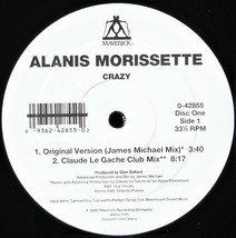 Alanis Morissette &quot;Crazy&quot; 2005 Vinyl 2X 12&quot; Promo 0-42855 ~Rare~ Htf *Sealed* - £21.25 GBP