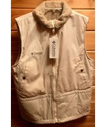 NWT Columbia Womens Granite Peak Vest Chalk Sz M *REVERSIBLE* Cream Beige - £23.21 GBP