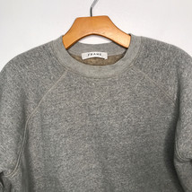 FRAME Sweatshirt XS Gray Fur Lined Long Sleeve Fleeced Pullover Crew Neck Casual - £29.75 GBP