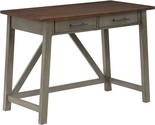 Osp Home Furnishings Milford Rustic 42 Inch Writing Desk With 2 Drawers ... - $426.99