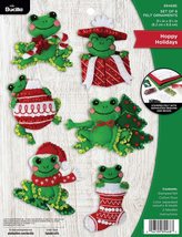 Bucilla Felt Applique 6 Piece Ornament Making Kit, Hoppy Holidays, Perfe... - $29.99