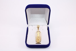 Egiziano splendido design raro Cleopatra ciondolo cartiglio in oro giallo... - £327.11 GBP