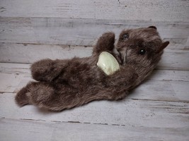 R Dakin Pillow Pets 1975 Vintage Sea Otter w/ Shell Plush Bean Bag Stuffed Toy - £4.00 GBP