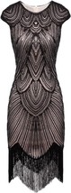 FAIRY COUPLE 1920s Sequined Embellished Tassels Hem Flapper Dress size XXL ~NEW~ - £38.53 GBP