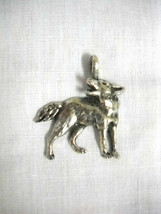 Howling Timber Wolf Full Body Wildlife Cast Pewter Pendant Adj Cord Necklace - £6.76 GBP