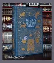 Aesop&#39;s Fables Aesop Illustrated By A. Rackham Sealed Leather Bound Collectible - £27.02 GBP
