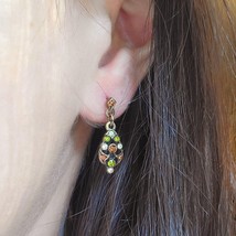 Vintage Dainty Rhinestone Drop Earrings - £11.55 GBP