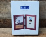 Burnes Of Boston Double Picture Frame 3.5&quot; x 5&quot; Classic Rosewood - NEW I... - £17.59 GBP