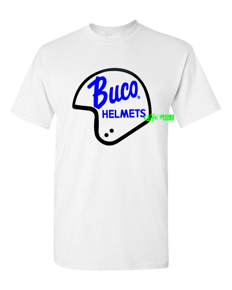 BUCO HELMETS T SHIRT traveler fury 300 vintage motorcycle funny car drag racing